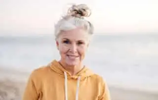 financial freedom and retirement. senior women on the beach