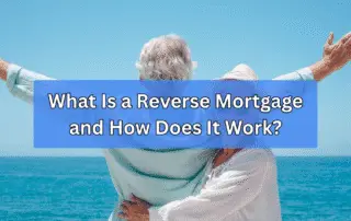 Happy senior couple celebrating retirement on a beach thanks to a reverse mortgage