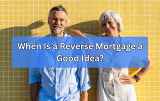 Senior couple leaning against a wall, relaxed and smiling after securing a reverse mortgage