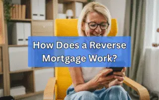Senior woman sitting comfortably in a chair, researching reverse mortgages on her phone