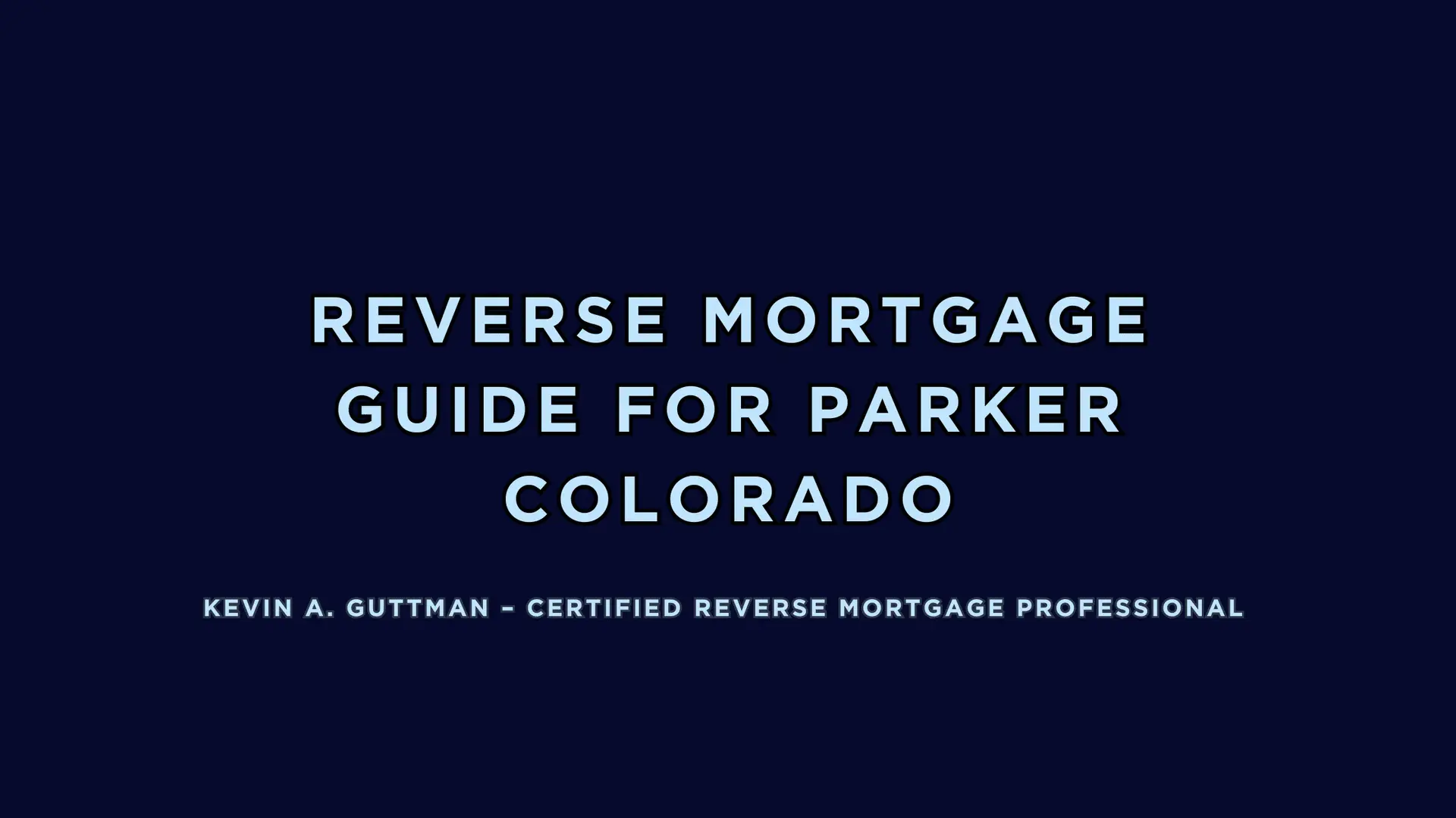 Reverse Mortgage information for homeowners in Parker Colorado ZIP 80134